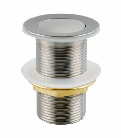 32/40mm Solid Brass Basin Pop Up Waste - Brushed Nickel - NO Overflow  | PU-BN1 (PW02.05)