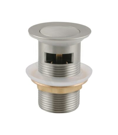 32/40mm Solid Brass Basin Pop Up Waste - Brushed Nickel - Overflow | PUO-BN1 (PW01.05)