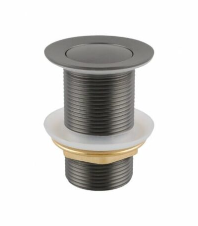32/40mm Solid Brass Basin Pop Up Waste - Gun Metal Grey - NO Overflow | PU-GM1 (GM002.PUW)