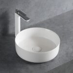 360mm Gloss White Round Above Counter Basin | 360x360x120mm | LXB3636-GW