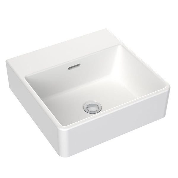 Clark Square Wall Basin 400mm No Tapholes - Image 1