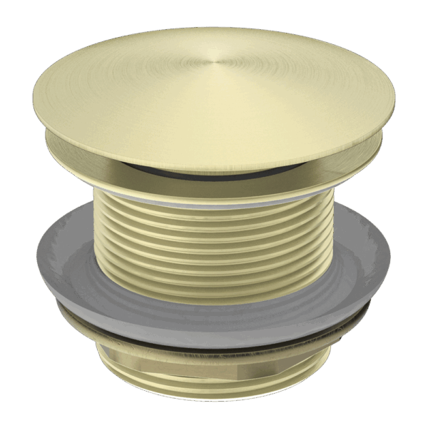 40mm Brushed Gold Solid Brass Mushroom Bathtub Pop Up Waste - NO Overflow | BPU-BG1M