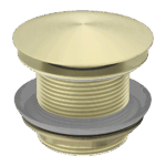 40mm Brushed Gold Solid Brass Mushroom Bathtub Pop Up Waste - NO Overflow | BPU-BG1M