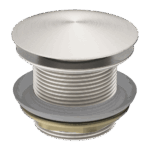 40mm Brushed Nickel Solid Mushroom Brass Bathtub Pop Up Waste - NO Overflow | BPU-BN1M