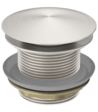 40mm Brushed Nickel Solid Mushroom Brass Bathtub Pop Up Waste - NO Overflow | BPU-BN1M