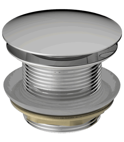 40mm Chrome Solid Brass Mushroom Bathtub Pop Up Waste - NO Overflow | BPU-CH1M