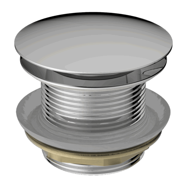 40mm Chrome Solid Brass Mushroom Bathtub Pop Up Waste - NO Overflow | BPU-CH1M