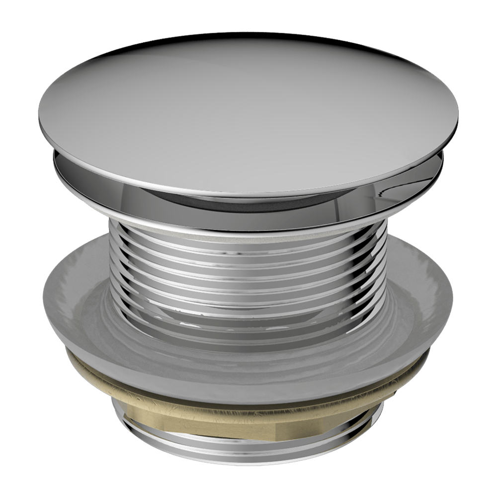 40mm Chrome Solid Brass Mushroom Bathtub Pop Up Waste - NO Overflow | BPU-CH1M