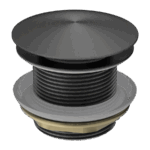 40mm Gun Metal Grey Solid mashroom Brass Bathtub Pop Up Waste - NO Overflow | BPU-GM1M