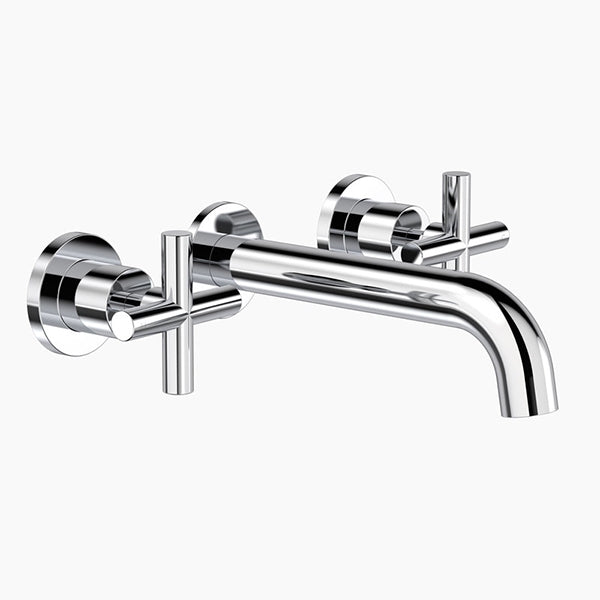 Clark Cross Lead Free Wall Basin/Bath Set 220mm - Chrome