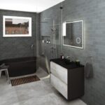 Kaya Twin Shower, Gun Metal - Image 2
