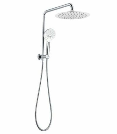 530mm Height 10 inch Round Chrome Shower Station Top Water Inlet