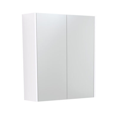 600 Mirror Cabinet with Gloss White Side Panels