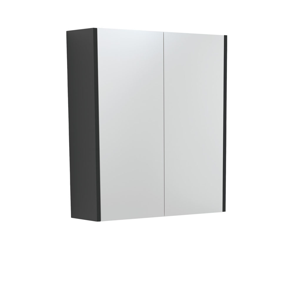 600 Mirror Cabinet with Satin Black Side Panels