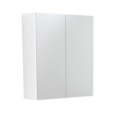 600 Mirror Cabinet with Satin White Side Panels