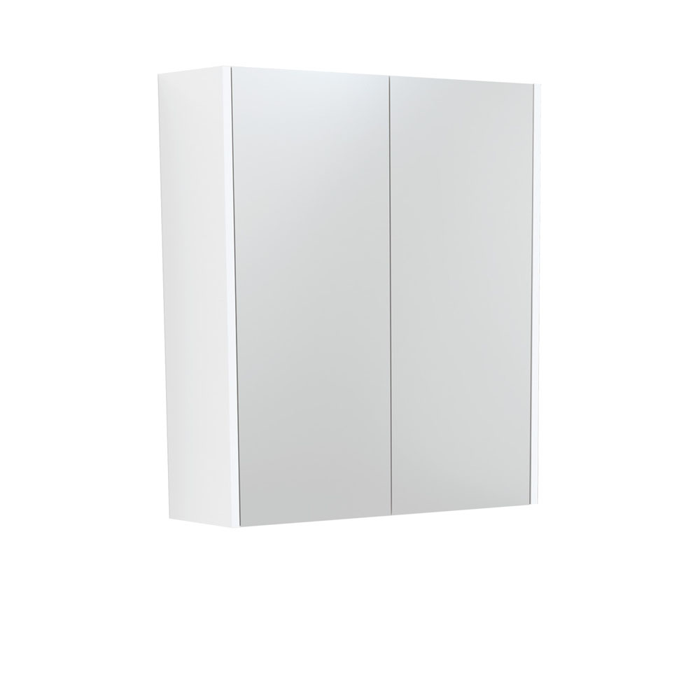600 Mirror Cabinet with Satin White Side Panels