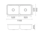 LAVASSA 45L Laundry Tub - Waste & By Pass Kit Included - Image 2