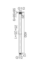 ROELEX Round Ceiling Dropper 400mm  Brushed Brass - Image 2