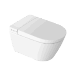 Novus Wall Hung Smart Toilet With Square Brushed Gold Stainless Steel Flush Plate - Image 5