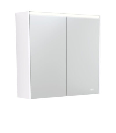 750 LED Mirror Cabinet with Gloss White Side Panels