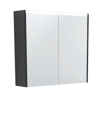 750 LED Mirror Cabinet with Satin Black Side Panels