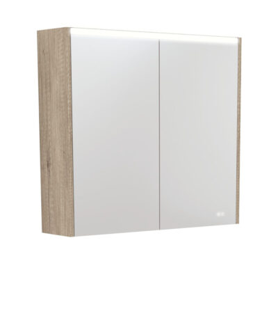 750 LED Mirror Cabinet with Scandi Oak Side Panels