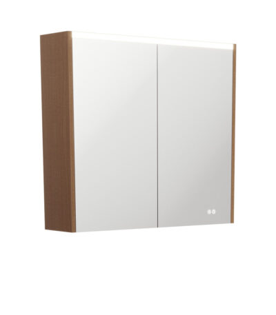 750 LED Mirror Cabinet with Walnut Side Panels