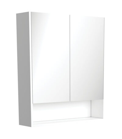 750 Mirror Cabinet with Display Shelf, Gloss White
