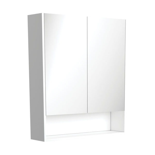 750 Mirror Cabinet with Display Shelf, Gloss White