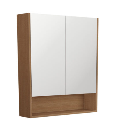 750 Mirror Cabinet with Display Shelf, Walnut