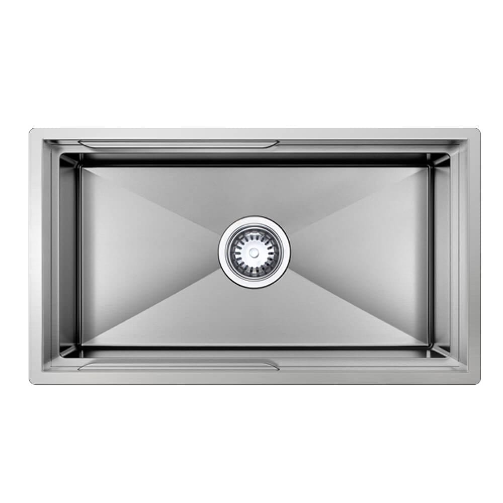 750mm Stainless Steel PINIZ Single Bowl Workstation Kitchen Sink - Slide Lip - Nano Coated 1.2mm Thick Stainless Steel - Anti-Scratch | HG-952307-1829