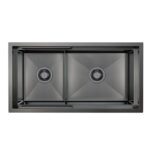 820mm Gun Metal PINIZ 1 & 1/2 Bowl Workstation Kitchen Sink - Slide Lip - Nano Coated 1.2mm Thick Stainless Steel - Anti-Scratch | HG-953447-B-1832