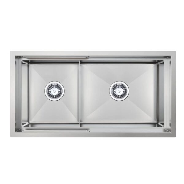 820mm Stainless Steel PINIZ 1 & 1/2 Bowl Workstation Kitchen Sink - Slide Lip - Nano Coated 1.2mm Thick Stainless Steel - Anti-Scratch | HG-953447-1831