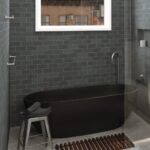 Kaya Single Towel Rail, 900mm, Gun Metal - Image 3