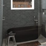 Sansa Single Towel Rail, 900mm, Gun Metal - Image 3