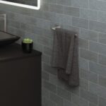 Sansa Hand Towel Rail / Toilet Roll Holder, Gun Metal - Image 3