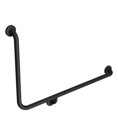 90° Accessible Care Right-Hand Grab Rail, Matte Black