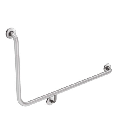 90° Accessible Care Right-Hand Grab Rail, Stainless Steel