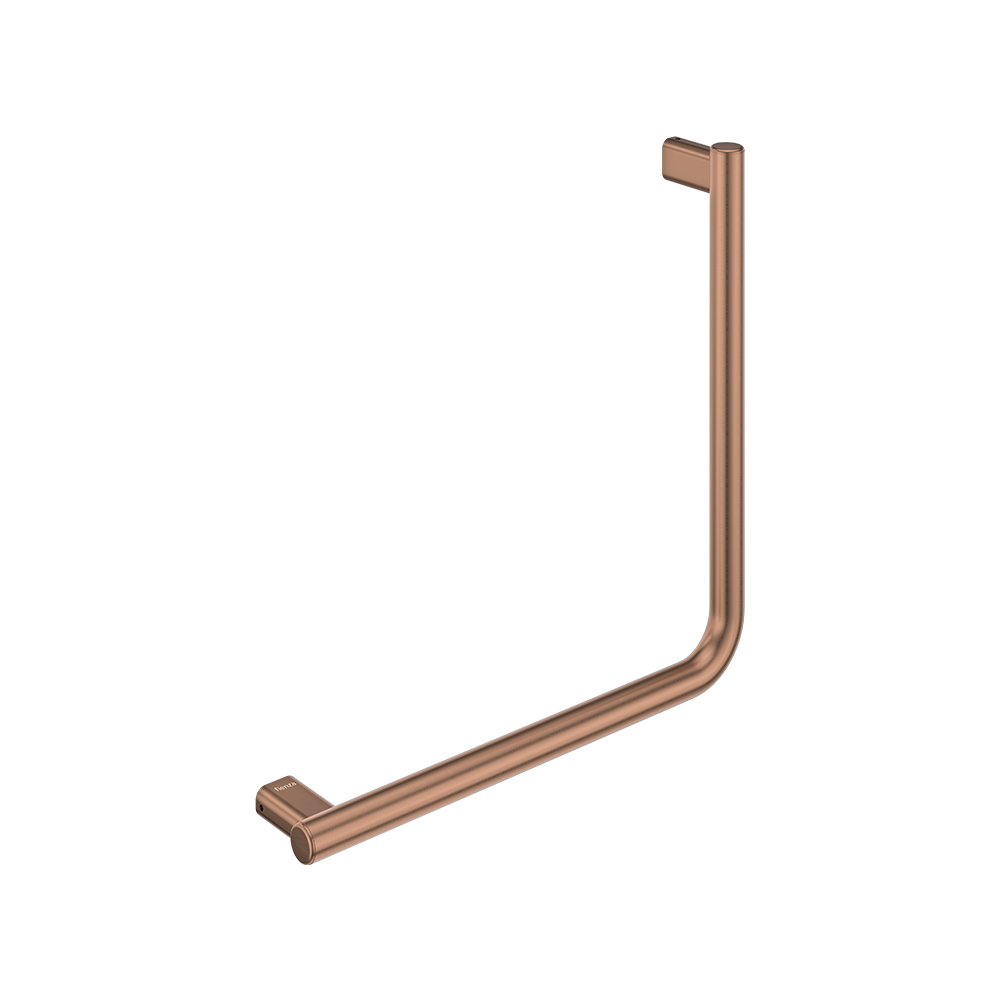 90° Care Slimline Ambulant Care Hand Rail, Brushed Copper