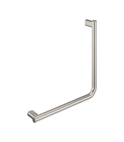 90° Care Slimline Ambulant Care Hand Rail, Brushed Nickel