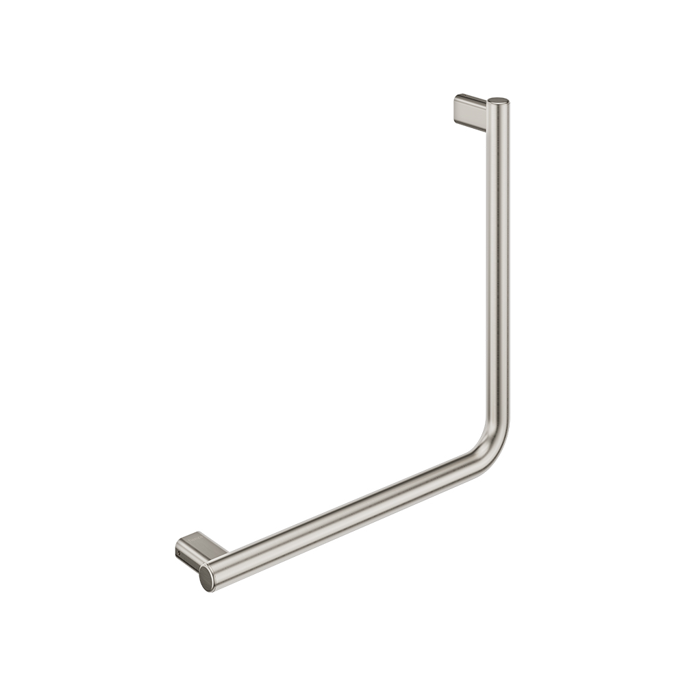 90° Care Slimline Ambulant Care Hand Rail, Brushed Nickel