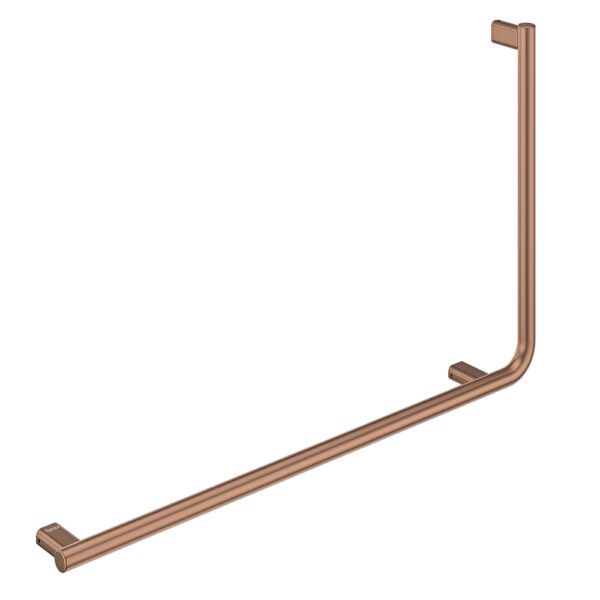 90° Care Slimline Left-Hand Rail, Brushed Copper