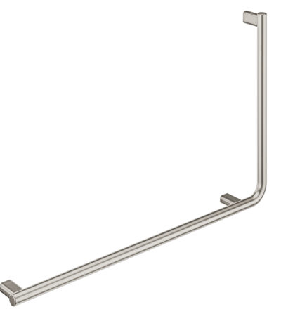 90° Care Slimline Left-Hand Rail, Brushed Nickel