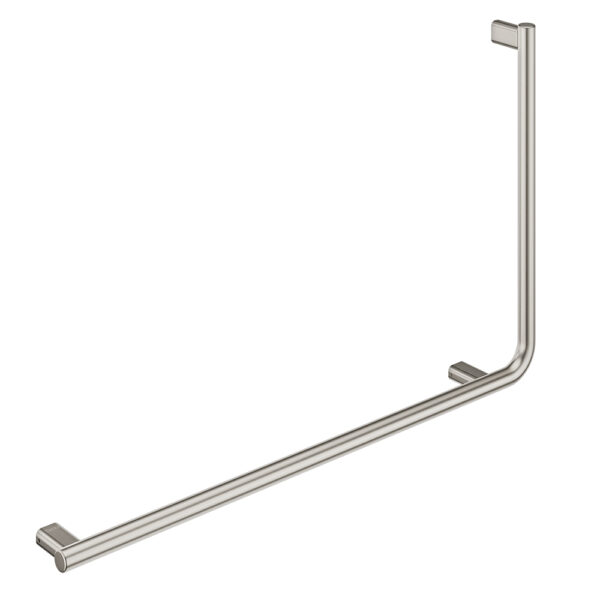 90° Care Slimline Left-Hand Rail, Brushed Nickel