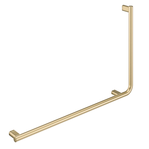 90° Care Slimline Left-Hand Rail, Urban Brass