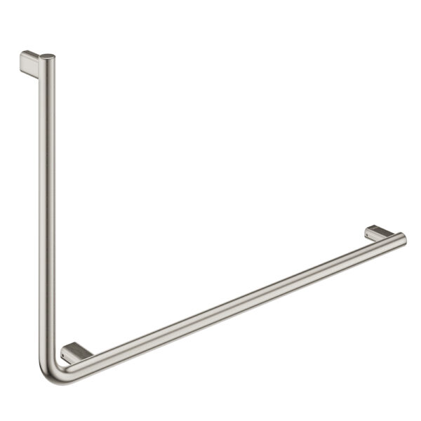 90° Care Slimline Right-Hand Rail, Brushed Nickel