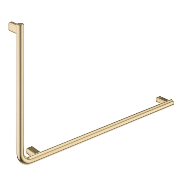90° Care Slimline Right-Hand Rail, Urban Brass