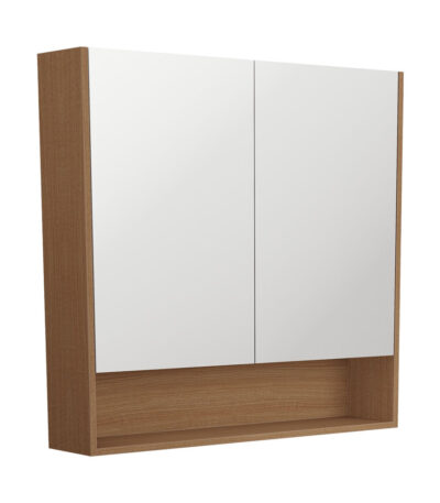 900 Mirror Cabinet with Display Shelf, Walnut