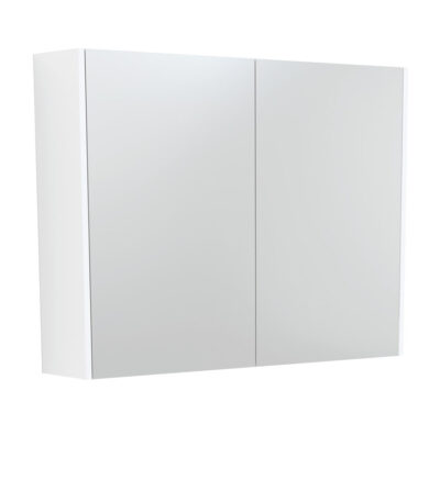 900 Mirror Cabinet with Satin White Side Panels