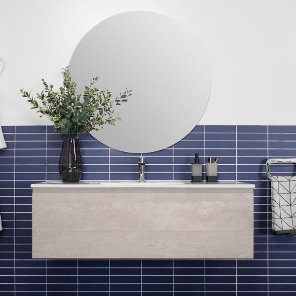 ADP Glacier Lite All Drawer Slim Vanity with Ceramic Top